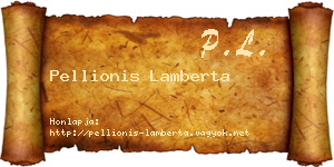 Pellionis Lamberta névjegykártya